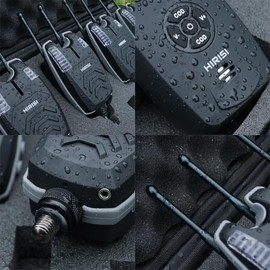 Carp Fishing Wireless Alarm Set, 4 Alarms and 1 Receiver, Fully Functional Bite Alarm Fishing with Radio (SX1-4)