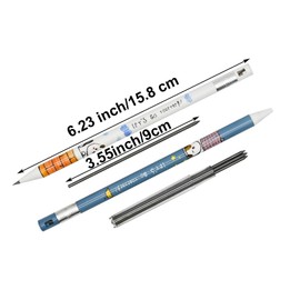 Maydahui 12 Pcs 2-in-1 Cartoon Dog Mechanical Pencil with Sharpener and 10 Pcs Thick Lead Refills 2.0 mm HB Cute Automatic Pencils for Shcool Classroom Supplies