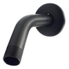 Brazo Y Chapeton Para Regadera 15cm Acero Inox Negro Rugo
