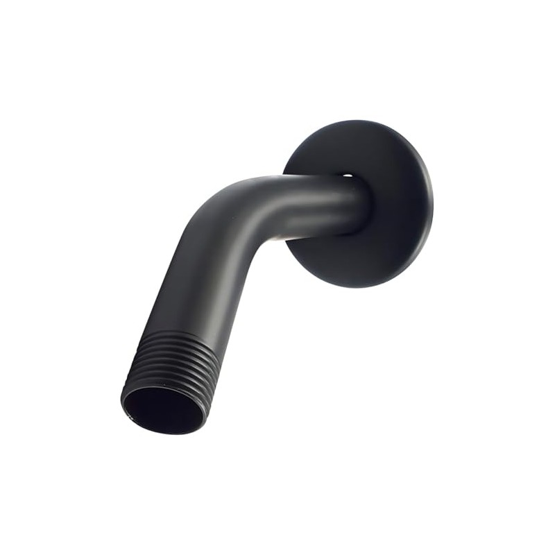 Brazo Y Chapeton Para Regadera 15cm Acero Inox Negro Rugo