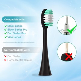DenSecc Cabezales de Repuesto para Cepillos de Dientes de Las Series Aquasonic Y Vibe: Paquete de 8 Cabezales de Cepillos Eléctricos Compatibles con Las Series Pro Y Duo Pro 8 Unidades (Paquete de 1)
