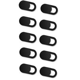 AGTEHBZ 10 Pack Webcam Cover Slider for Privacy, 0.027 inch Ultra Thin Design Web Camera Cover Slide for Laptop, Desktop, PC, Tablet, Smartphone and More - (Black)