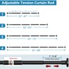 Bonpally Adjustable Tension Curtain Rod, 32-75 Inches Non-Slip Stainless Steel