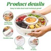 Snackle Box Container Divided Serving Tray with Lid, 6-Compartment Portable