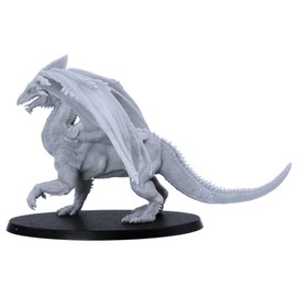 Forged Terrain Adult White Dragon Miniature | 28mm-32mm Scale | Tabletop RPG & Wargaming | D&D, Pathfinder, Fantasy Miniature