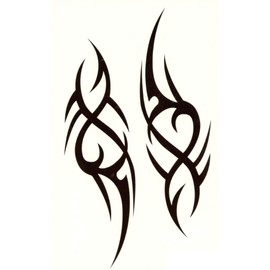 EROSPA Temporary Tattoo Sheet Tribal Design Waterproof 19 x 12 cm