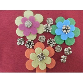 T-321AS 3 Style Flower Push PINS, Set of 15