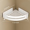 DOIAESKV 2 Pack Corner Shower Caddy with Hooks,No Drilling Aluminium