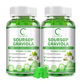 Green People 2X Soursop Bitters 2000Mg Soursop Leaves Extract Gummies for Regeneration Immune