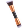 Brocha de Maquillaje Multifunción Dorada Doble Punta, para Mujer
