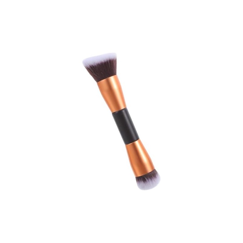 Brocha de Maquillaje Multifunción Dorada Doble Punta, para Mujer