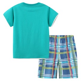 BIBNice Toddler Boy Clothes Kids Summer Outfits Little Boys Shirt Short Sets Plane Size 3T