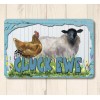 Cluck Ewe Sign Chicken Sheep lamb hen ewe funny metal