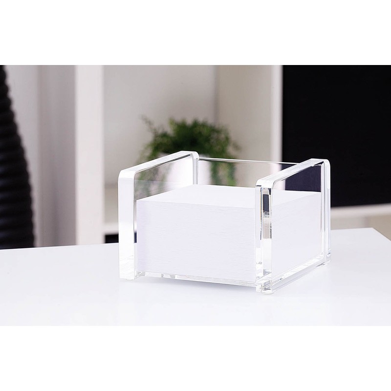 Wedo Cristallic - Cubic Note-Slip Holder with Sheets - Transparent
