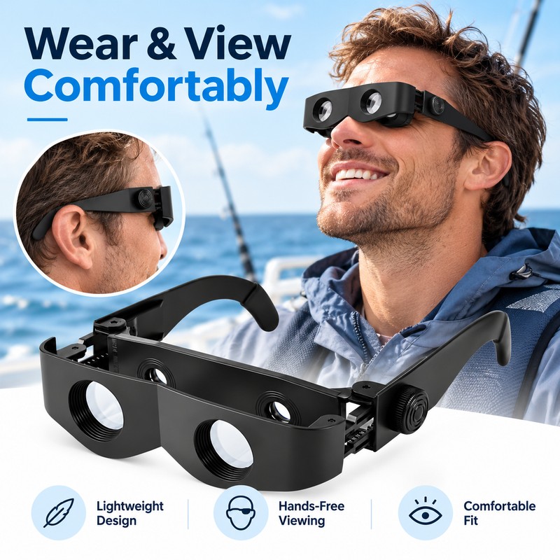Wearable Magnifier Glasses for Fishing & Viewing – Adjustable Hands-Free
