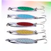BESPORTBLE 5pcs Sequins Fishing Lures Beveling Hook Baits for Anglers