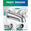 FROPO Slip On Bathtub Spout with Diverter, Extra Long 6