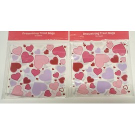 Unbranded (Lot of 2) Hearts Valentine Treat/Goodie Bags 15 Count Each~New~