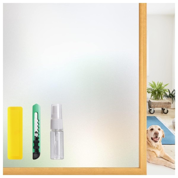 WQQKBB Window Privacy Film with 3 Installation Tools - Frosted