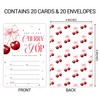 ZYQFN 20 Cherry Baby Shower Invitations, for Girls (045)