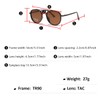 moomoobird Polarised Sunglasses for Men Women Double Bridge Round Sunglasses