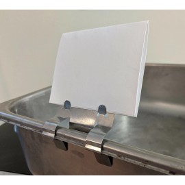Unbranded CLIP ON SIGN HOLDERS FOR PANS-STAINLESS STEEL - 2.25"W - 10 PCS - FREE SHIPPING