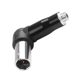 QIANRENON Verriegelung TRS 3.5mm auf Mini XLR 90° Winkel Kopfhörer Anschluss Abschließbar TRS 1/8 Buchse auf 3Pin Mini XLR Stecker Audio Adapter, Rechter Winkel Einstellbar, für Gürteltasche Mikrofon