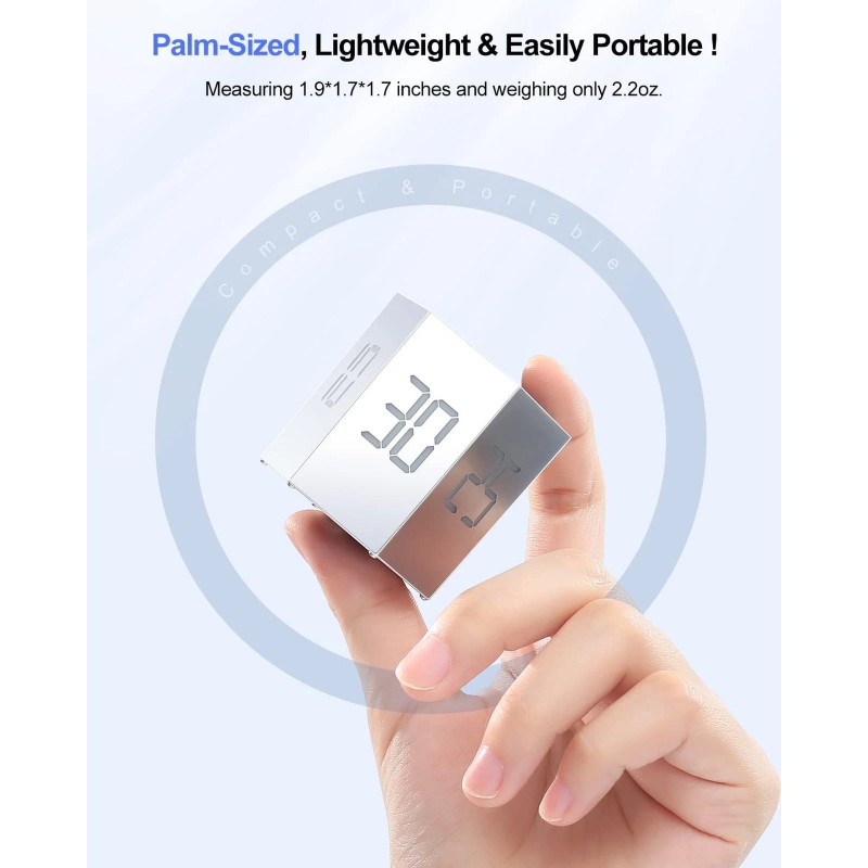 PIHEN Ticktime Pomodoro Timer, Productivity Cube, Hexagon Magnetic Flip Focus