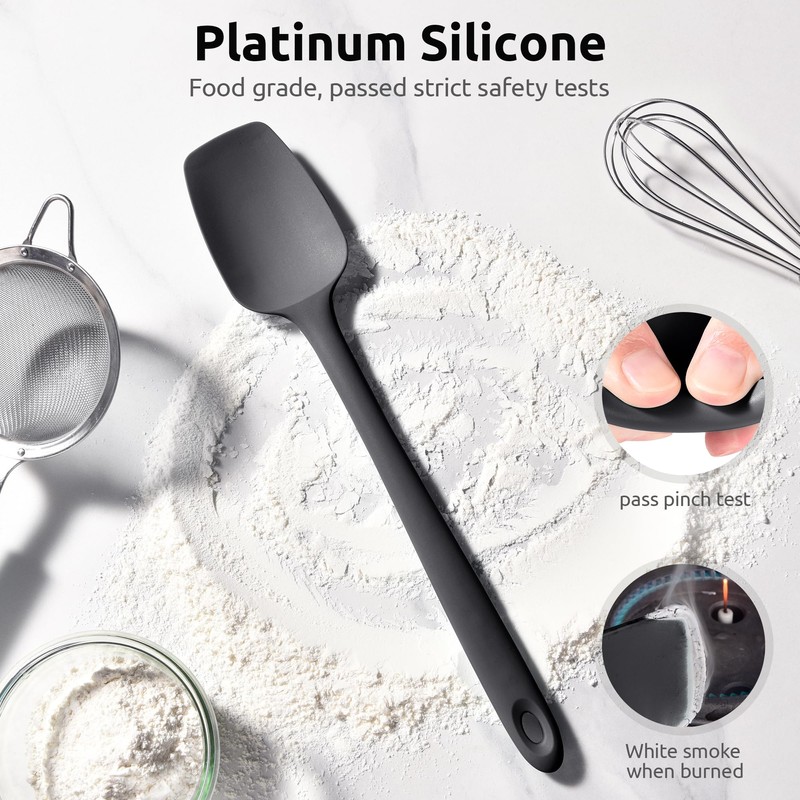 U-Taste Extra-Long 600ºF Heat Resistant Spatula Spoon: 14" Silicone Spoonula
