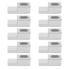 YINETTECH 10Pcs 6mm Shower Glass Panel Bracket Chrome-Plated ABS Plastic