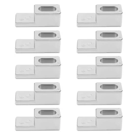 YINETTECH 10Pcs 6mm Shower Glass Panel Bracket Chrome-Plated ABS Plastic Retaining Clip for Bathroom Enclosure Fixture Door Clamp Bracket Retaining Clip