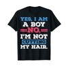 Boys Long Hair Long Hair Yes I'm A Boy T-Shirt,