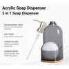 Clasin Home Kitchen Soap Dispenser with Sponge Holder, Refillable Acrylic