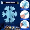 AWIZOM 6 Set Christmas Wooden Snowflake Decor 3D Winter Snowflake