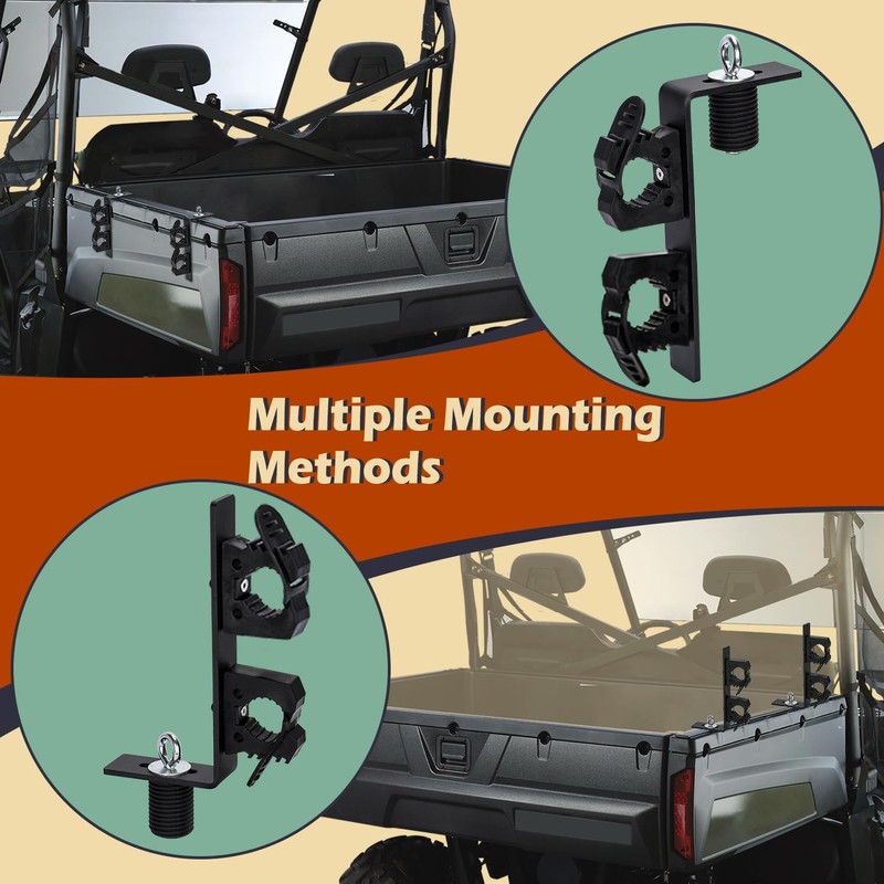 TOPOWN Dual Tool Hooks Rack Mount for Polaris Ranger &