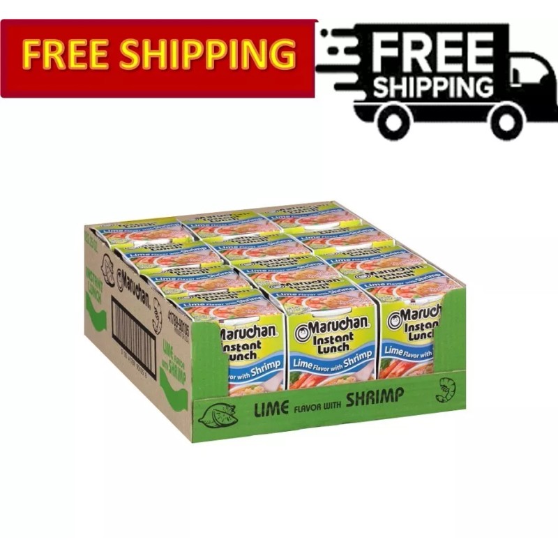 Maruchan Instant Lunch Lime Flavor with Shrimp, 2.25 Oz, 12
