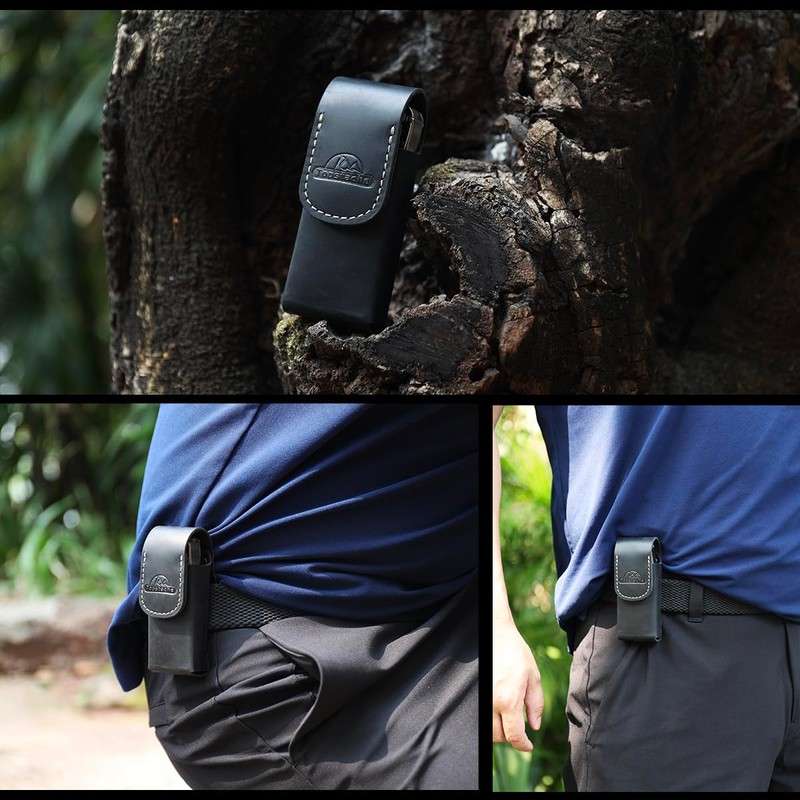 Topstache Leather Multitool Sheath for Belt - Multitool Holster for