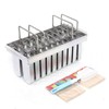 YIYIBYUS YIYIBYUS Stainless Steel Ice Lolly Popsicle Molds Kit, Steel