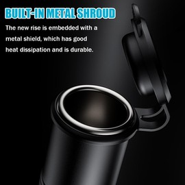 CGEAMDY 4M Auto Verlängerungskabel Zigarettenanzünder Buchse Stecker Ladegerät Adapter, Sicherung Ladegerät Adapter Auto Wasserdicht, Adapter Wasserdicht mit Sicherung