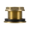 Solid brass water butt/rain barrel/tank threaded outlet adaptor/connector with 2