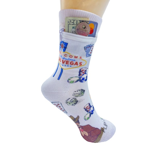 Flippysox Zipper Sock Wallet - Cotton & Polyester Zipper Socks