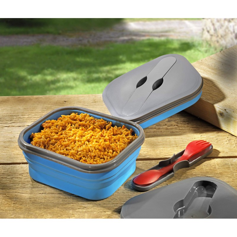 Esmeyer 303/035 Liam, Foldable Lunch Box Lid Polypropylene Plastic Fork