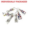 TSY TOOL 6 Pack Dominican Republic Country Metal Keychain, 6
