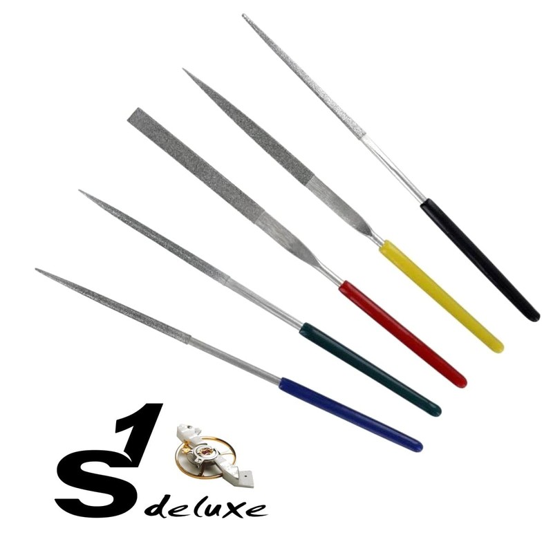 S1 Deluxe 5-Piece Diamond Small Files Set DI-100 Miniature for