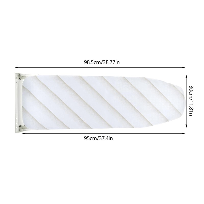 TITIDU Wall Mounted Ironing Board Space Saver Foldable 180°Swivel Ironing