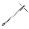 Quluxe Adjustable T-Handle Ratchet Tap Wrench, Silver Alloy Steel, M3-8
