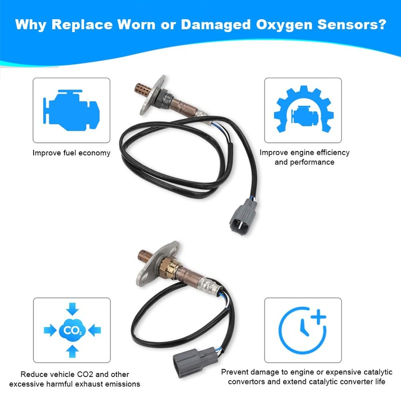 JDMON 2PCS Oxygen O2 Sensor Upstream Downstream Replacement for 2000-2004