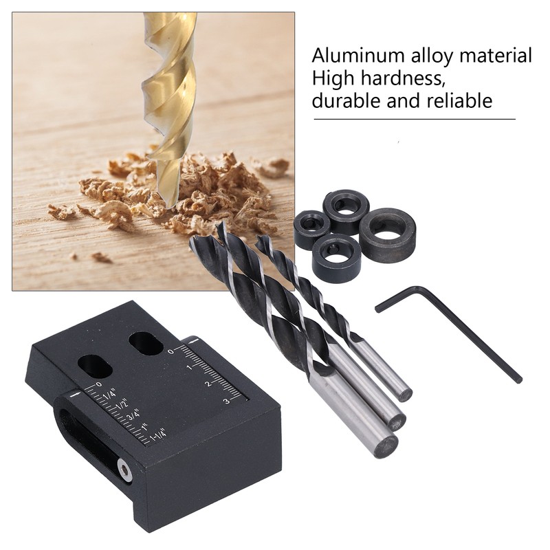 39Pcs Pocket Hole Jig 15 Degree Woodworking Guide Oblique Drill