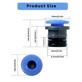 10 Pcs 3D Printer Pneumatic Valve Connector Head, PTFE ECAS04 Components Air Control Valve Connector Replacement Kit for Extruder 3D Printer Accessories, Push to Connect Fittings