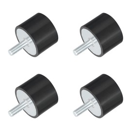 QUARKZMAN M8 Gewindegummibuchsen, Schwingungsisolatoren, Zylindrischer Stoßdämpfer mit Stiften 40 x 30mm 4 Stück